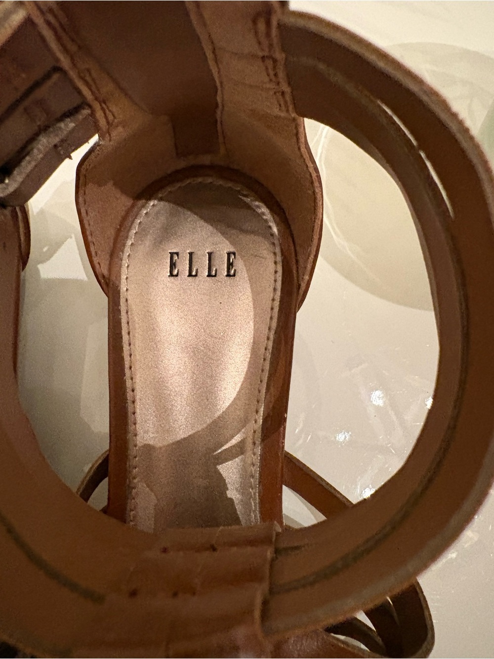 Elle Brown Strappy Gladiator Sandals - Picture 5 of 9